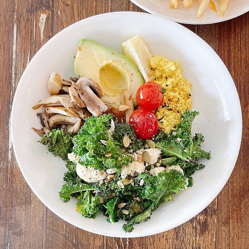 Vegan buddha bowl at Riders Café in Central Singapore
