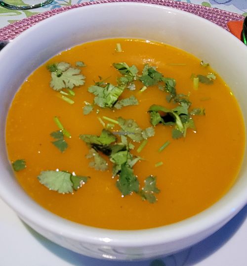 Carrot soup at Waterfall Villas in Dominical
