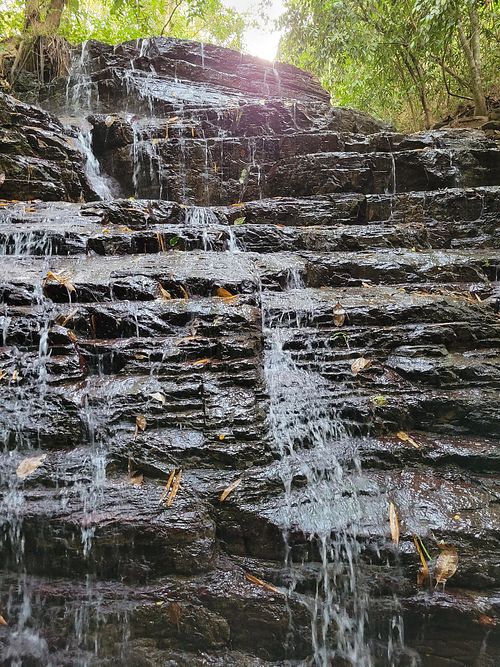 Little waterfall creek at Waterfall Villas in Dominical