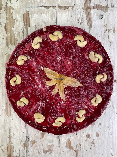 Raspberry & cashew cheesecake ❤️  at Cavendish Cafe in Brighton