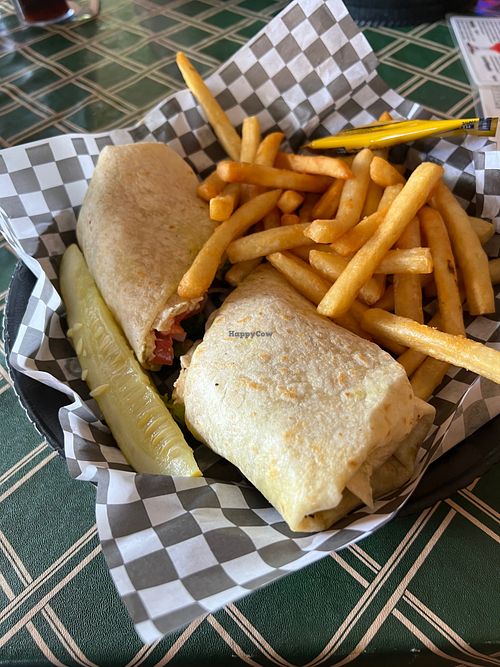 Veggie wrap  at 1905 Basin Park Hotel in Eureka Springs