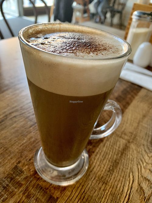 Mocha with almond milk and mint syrup at The 1955 Club in Walton On Thames