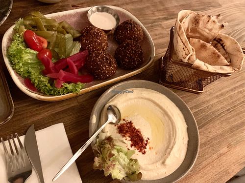 Falafel & Pita bread at Lebanese Please in Weybridge