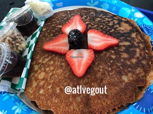 blueberry pancakes  at Meals From The Heart Cafe in New Orleans
