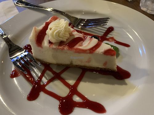 Vegan Raspberry cheesecake  at Busboys and Poets in Columbia