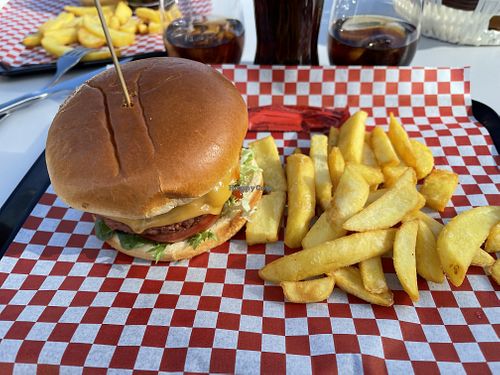 Burger of the house.  The burger remind/ taste like beyond burger. 👌🏻  at El Gecko Veggie in Lanzarote
