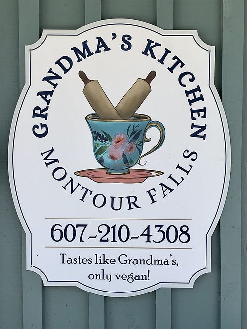 small sign by front door   at Grandma's Kitchen - Arnot Mall in Horseheads