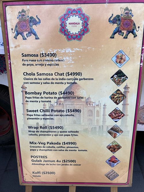 Menu at Mandala Food in Las Condes