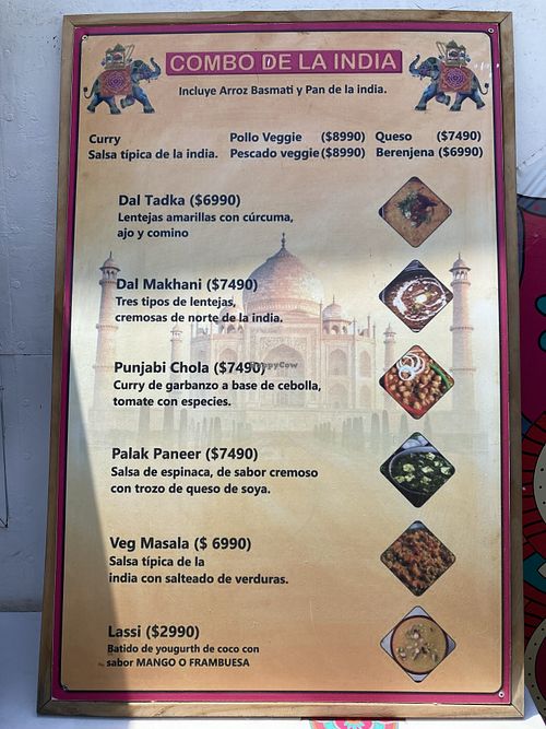 Menu at Mandala Food in Las Condes