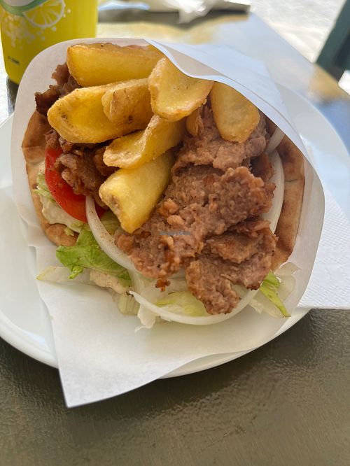 Vegan yeeros   at Pita Art in Rhodes