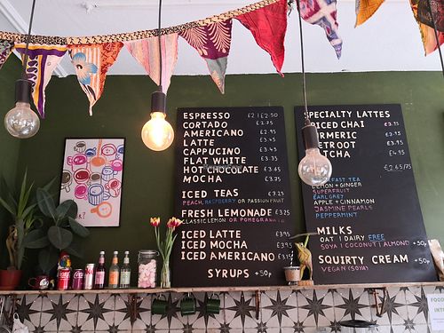 Hot drinks at The Gnome Cafe in Maldon