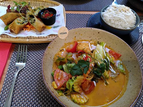 Lunch at Giggling Squid in Cambridge