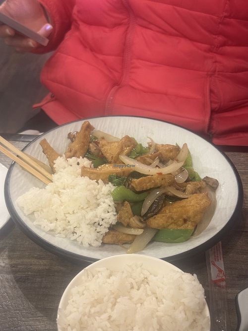 Thai basil after we added the rice    at Tom Yum Koong in Medford