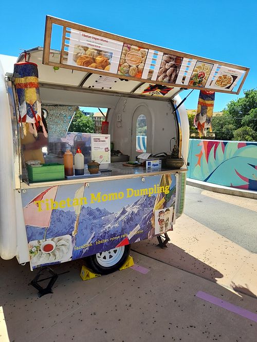 Tibetan momos at North Brisbane Vegan Markets in Brisbane