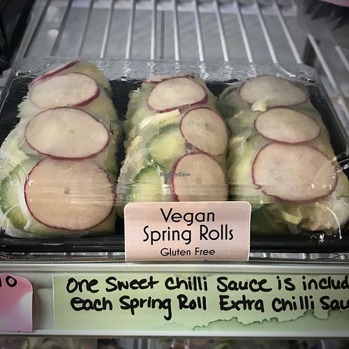 vegan to-go items in cooler  at The Loopy Leaf in Charleston