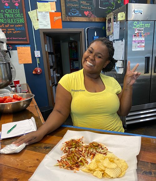 Serving my BBQ tacos! at The Loopy Leaf in Charleston