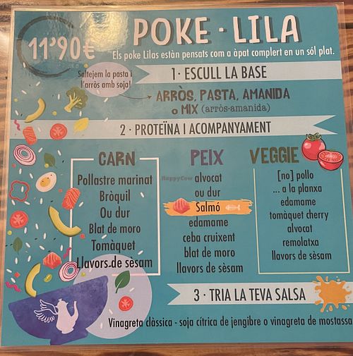 Poke bowls  at La Lila in Sant Quirze Del Valles