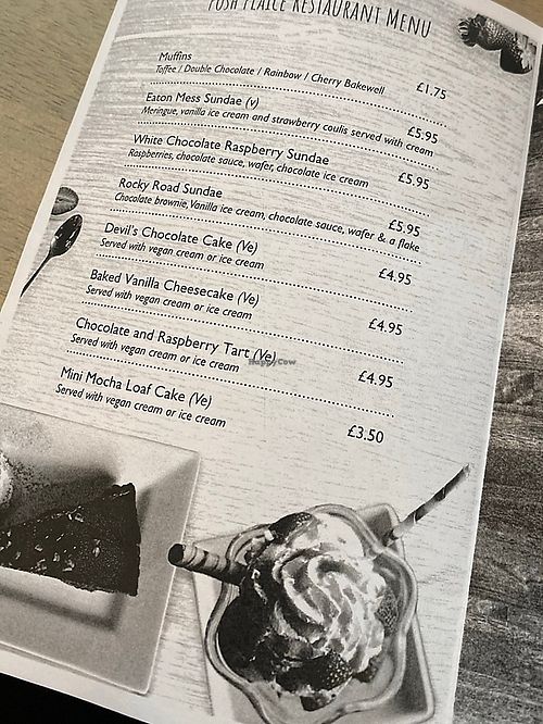 Desserts  at The Yacht Club Bar in Hemsby