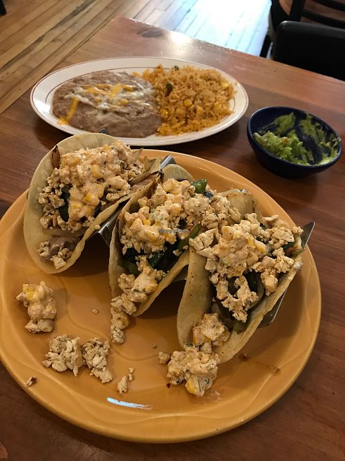 Tofu Tacos  at El Rancho in Watkins Glen