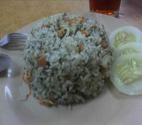 SEAWEED FRIEND RICE -A BIT DISAPPOINTED,IT TASTED MORE LIKE HAM FRIEND RICE. at Jinshan Vegetarian Restaurant in Perai