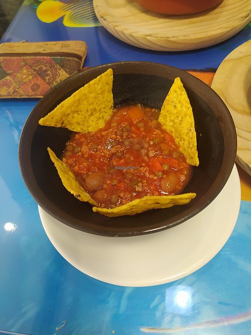 Chili vegano at El Cable Inglés in Almeria