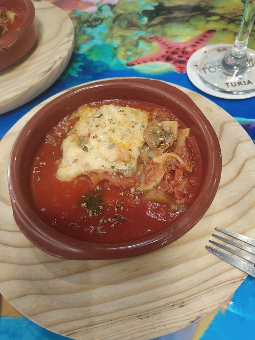 Lasaña vegana at El Cable Inglés in Almeria