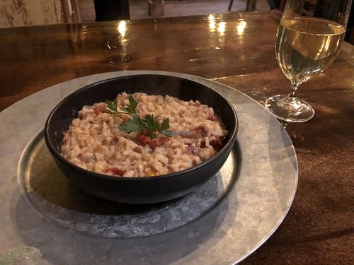 Risoto de tomate seco com pinhão .  at Quinta das Bromélias in Santa Catarina