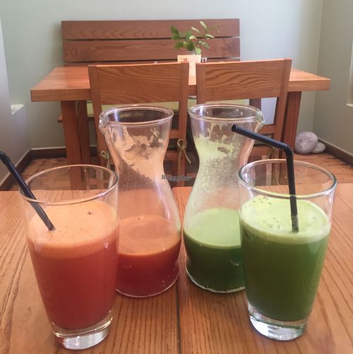 Fresh fruit juices at Avocado in Athens