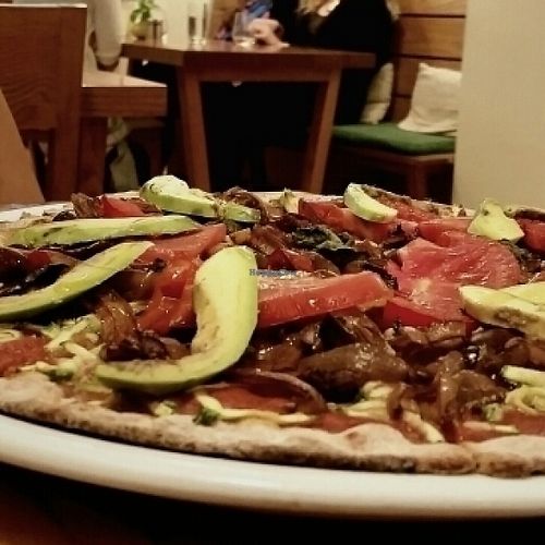 vegan pizza with Avocado (!) really nice at Avocado in Athens