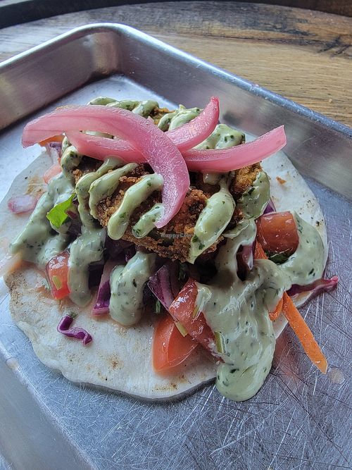 Fried avocado taco. at Whiskey Taco Foxtrot in Clawson