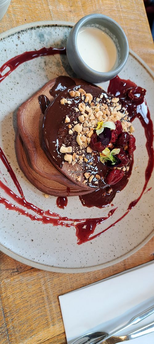 Black forest chocolate pancakes at Mallow - Borough Market in South East London