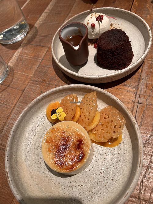 Sticky toffee was amazing! Brûlée was good.   at Mallow - Borough Market in South East London