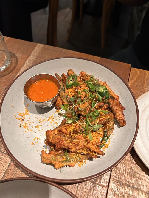 Okra - really liked this! Chewy - never had like this before.   at Mallow - Borough Market in South East London