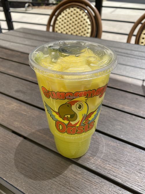 Cucumber Pineapple Lemonade  at Guacamaya Oasis Plant Based Mexican Cuisine in Downey