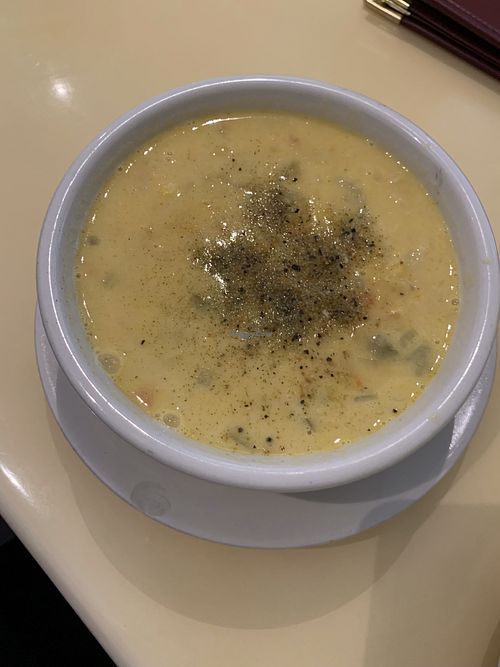 Corn chowder  at Loving Hut in Falls Church