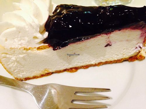 Vegan Treats blueberry cheesecake at Loving Hut in Falls Church