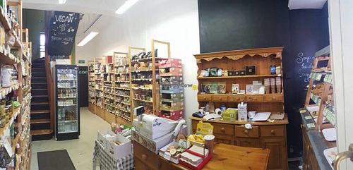 We think our little wholefood shop compliments the takeaway :) You can find almost everything you need to help you cook dinner at home and if you can't find what you are after the team behind the till will always be happy to try and order it in for you :) at Currant Affairs in Leicester