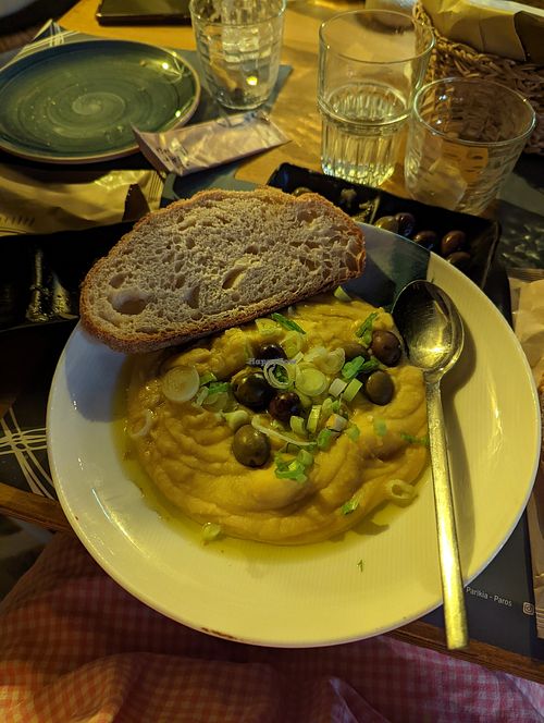 Favs bean dip at Mouragio in Paros