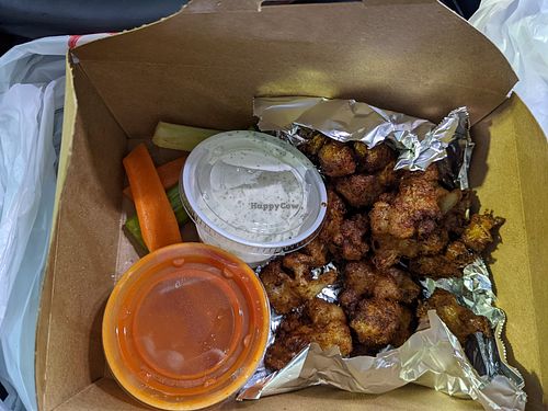 Fried cauliflower with buffalo and vegan ranch 😋 at The Acre - Downtown in Albuquerque