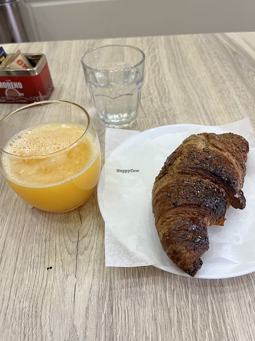 Vegan croissant with strawberry filling   at Caffettiere Nannì in Naples
