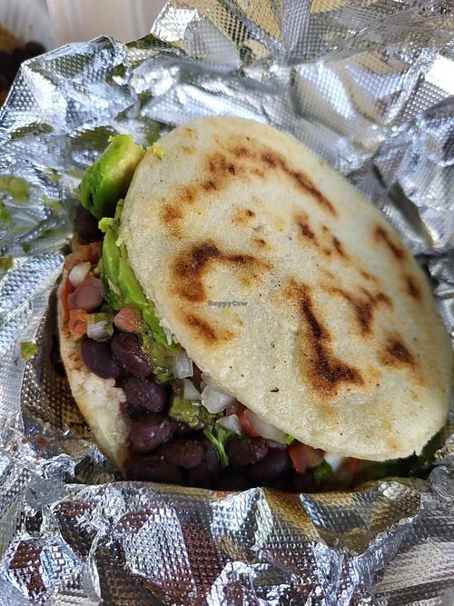 Vegan arepa! at Four Brothers in Cedar Park