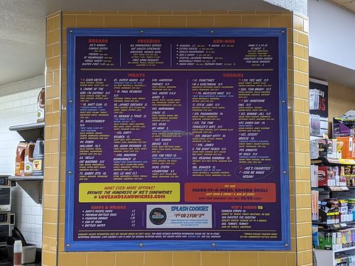 Menu at Ike's - Durango in Las Vegas