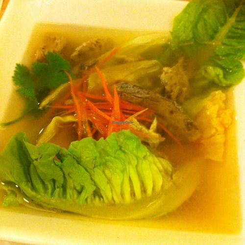 wanton soup at Veggie Planet in Malacca