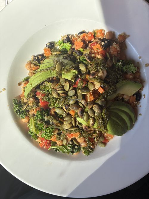 Vegan love bowl (not pictured: two slices of toast - i got sourdough)  at The Victorian Cafe in Bend