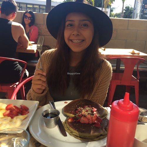 super filling super food pancakes! at Sage Bistro and KindKreme in Los Angeles