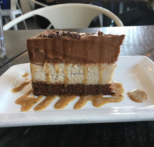 I think this was the salted caramel cheesecake at Sage Bistro and KindKreme in Los Angeles