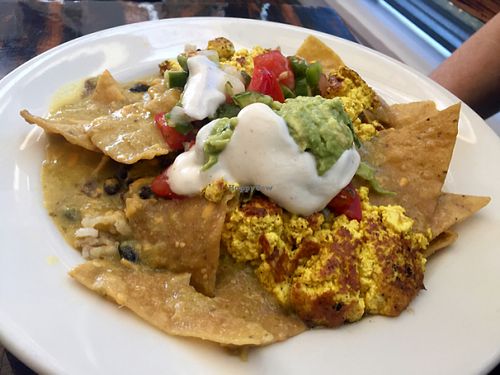 Tofu chilaquiles  at Sage Bistro and KindKreme in Los Angeles