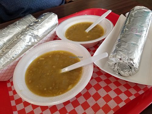 Lentil soup and wraps. at Leyla's Mediterranean Cafe in Cedar Park