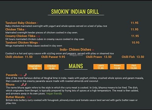 Menu 3 at The Smokin' Goat in Kildare