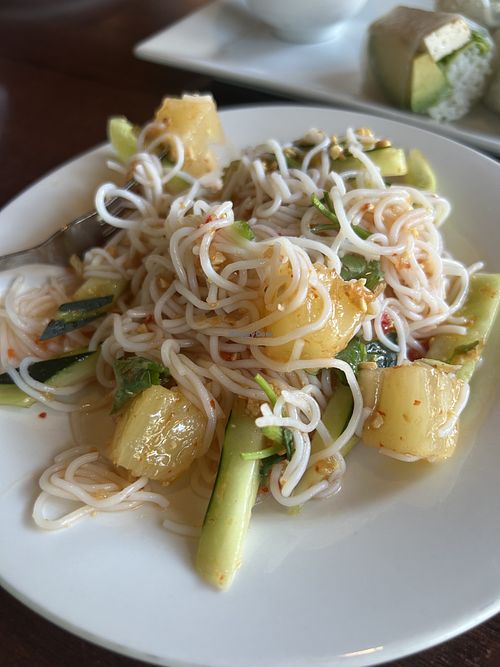 Crunchy mango salad- very nice!  at Jazmine Cafe in New Orleans